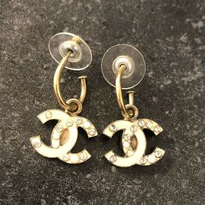Chanel CC dangle earrings